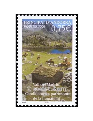 n° 596 -  Timbre Andorre Poste