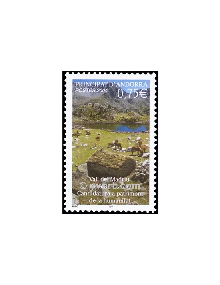 n° 596 -  Timbre Andorre Poste