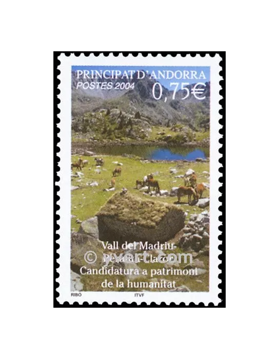 n° 596 -  Timbre Andorre Poste