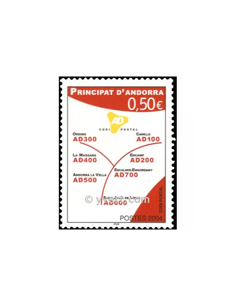 n° 601 -  Timbre Andorre Poste