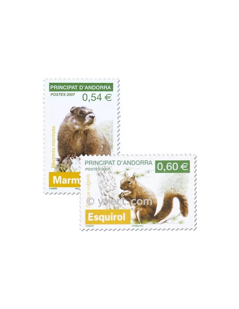 n° 634/635 -  Timbre Andorre Poste
