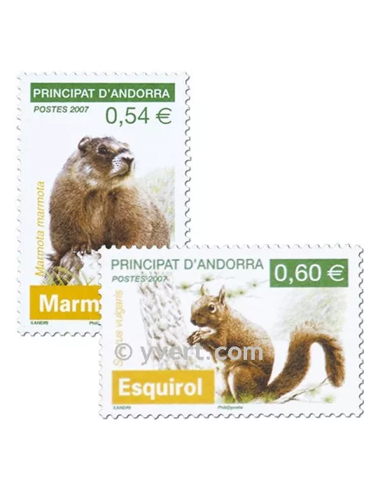 n° 634/635 -  Timbre Andorre Poste