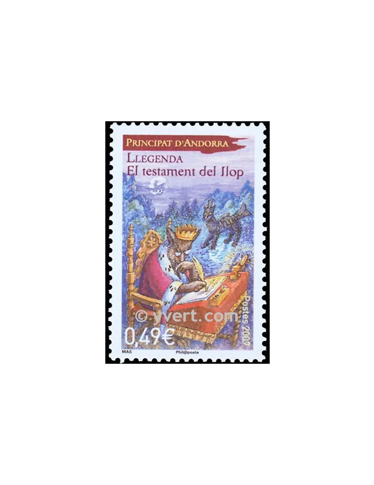n° 636 -  Timbre Andorre Poste