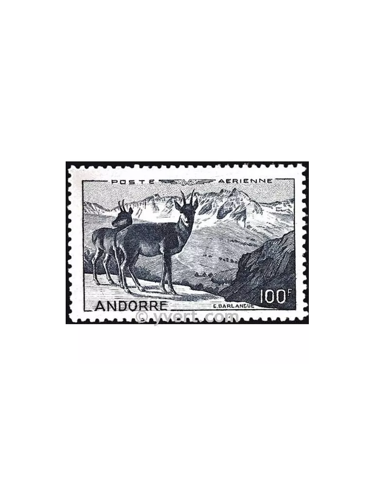 n° 1 -  Timbre Andorre Poste aérienne