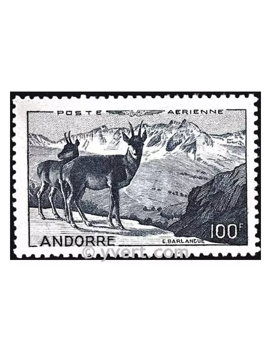 n° 1 -  Timbre Andorre Poste aérienne