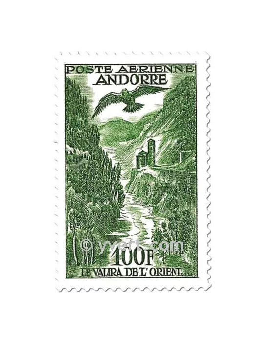 n° 2/4 -  Timbre Andorre Poste aérienne