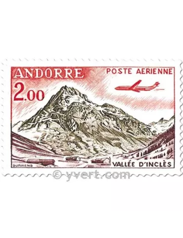 n° 5/8 -  Timbre Andorre Poste aérienne