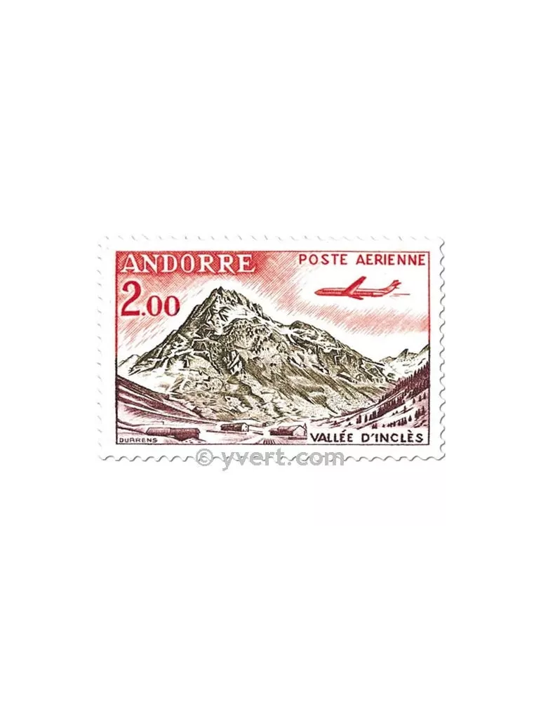 n° 5/8 -  Timbre Andorre Poste aérienne