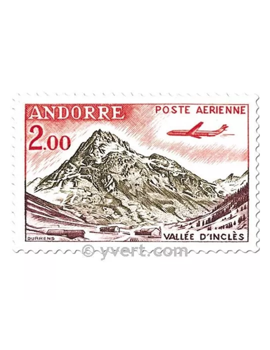 n° 5/8 -  Timbre Andorre Poste aérienne