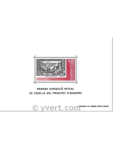 n° 1 -  Timbre Andorre Bloc et feuillets