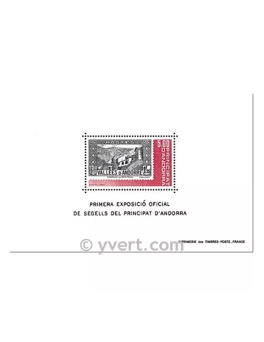 n° 1 -  Timbre Andorre Bloc et feuillets