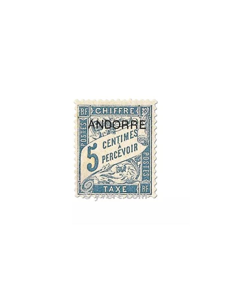 n° 1/8 -  Timbre Andorre Taxe