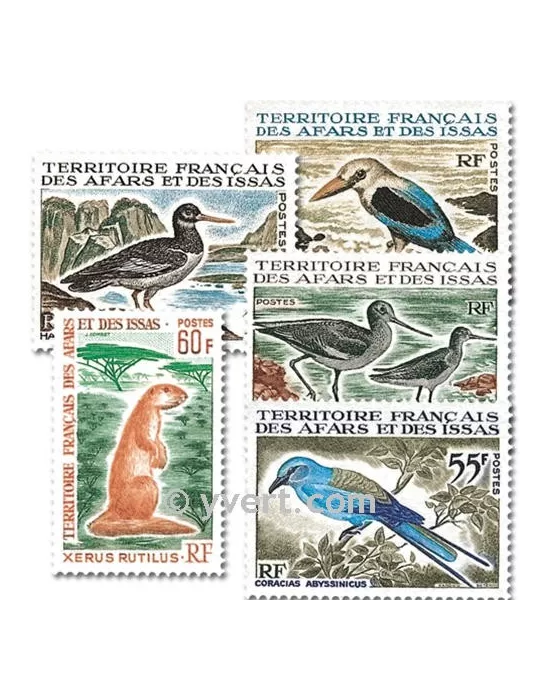 n° 329/333 -  Timbre Afars et Issas Poste