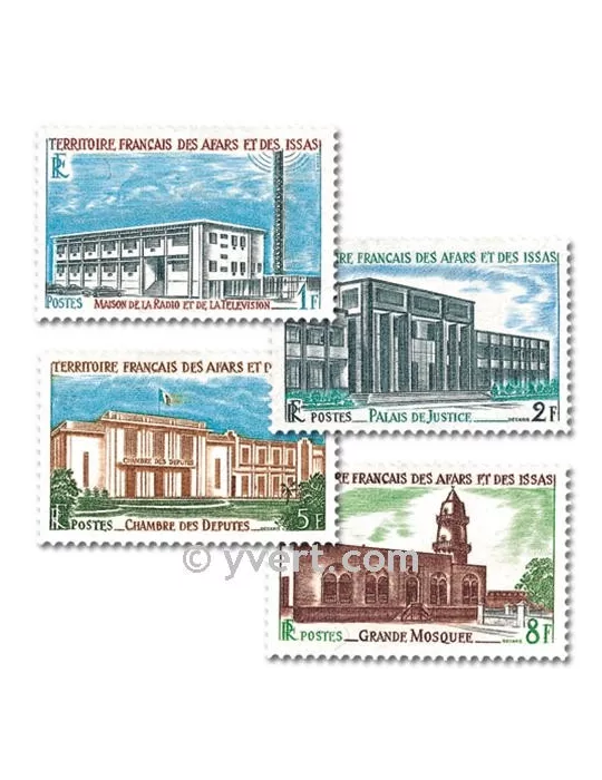 n° 343/346 -  Timbre Afars et Issas Poste