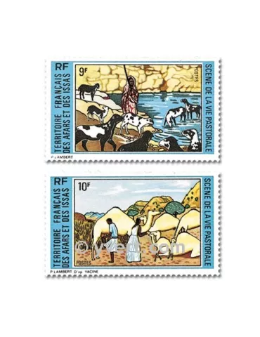 n° 381/382 -  Timbre Afars et Issas Poste