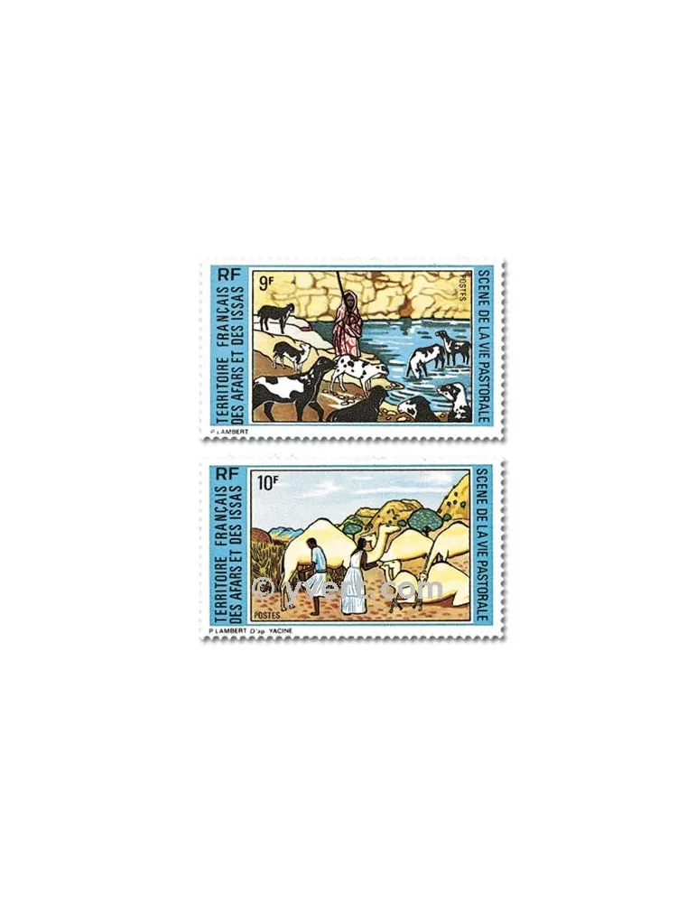 n° 381/382 -  Timbre Afars et Issas Poste
