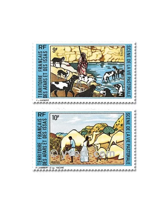 n° 381/382 -  Timbre Afars et Issas Poste