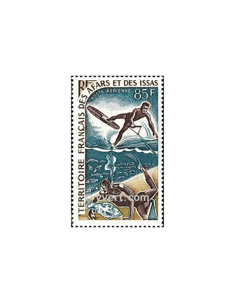 n° 58 -  Timbre Afars et Issas Poste aérienne