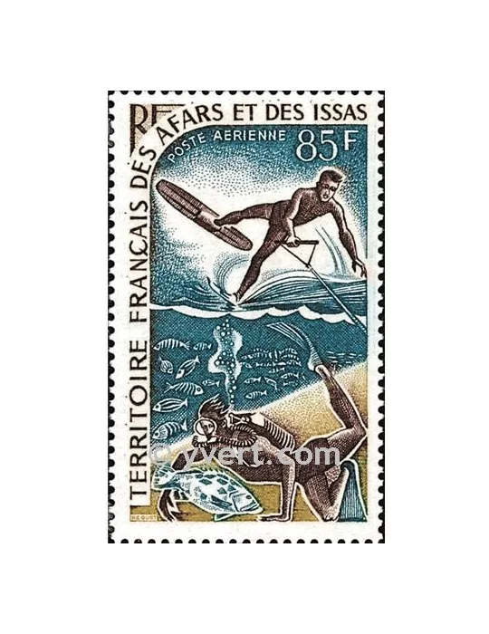 n° 58 -  Timbre Afars et Issas Poste aérienne
