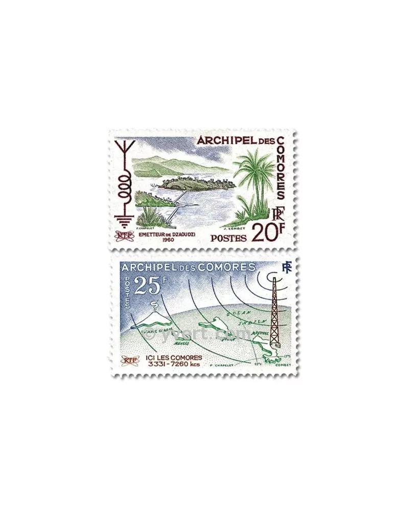 n° 17/18 -  Timbre Comores Poste