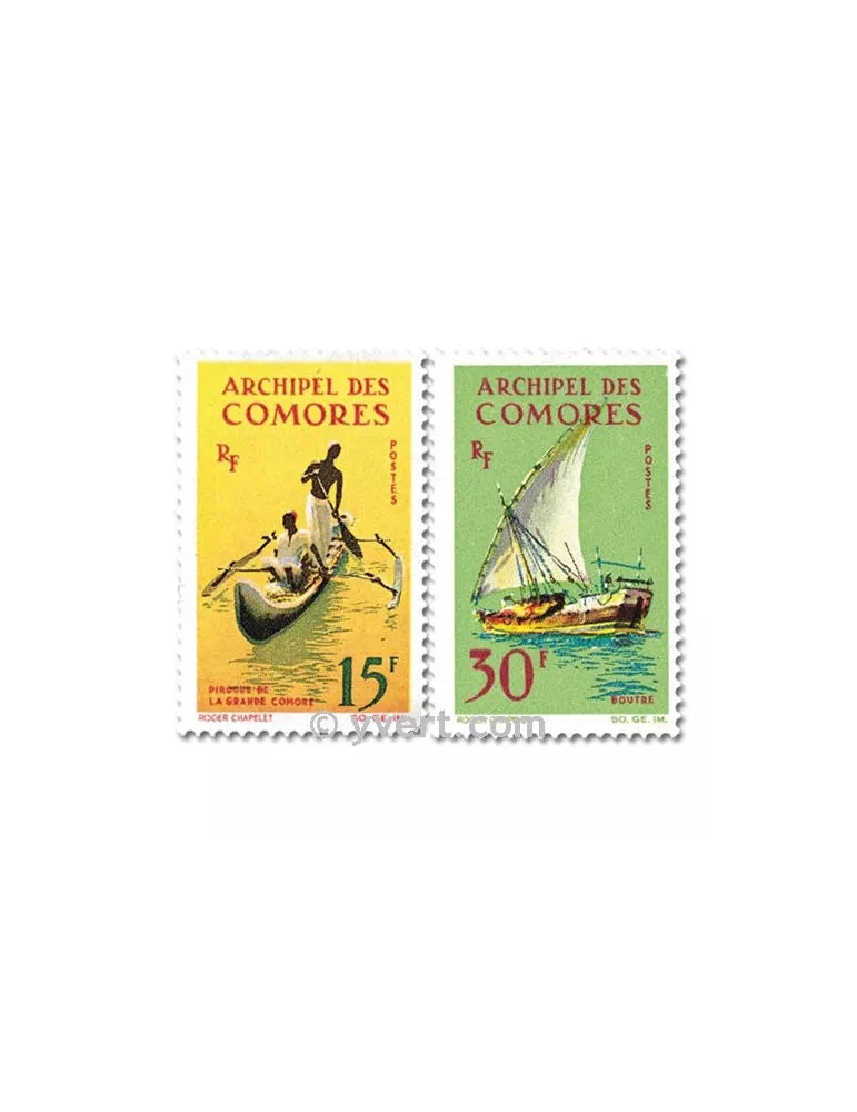 n° 33/34 -  Timbre Comores Poste