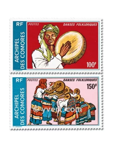 n° 104A/104B -  Timbre Comores Poste