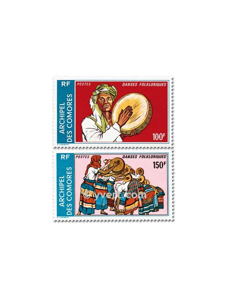 n° 104A/104B -  Timbre Comores Poste