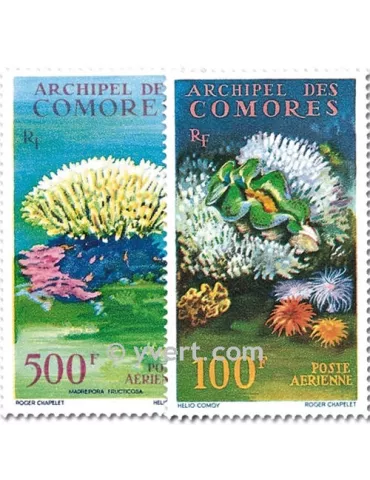 n° 5/6 -  Timbre Comores Poste aérienne