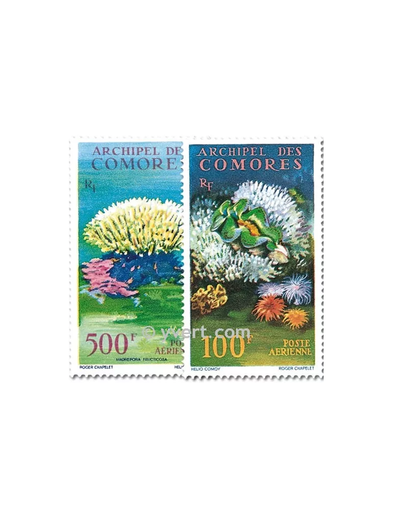 n° 5/6 -  Timbre Comores Poste aérienne