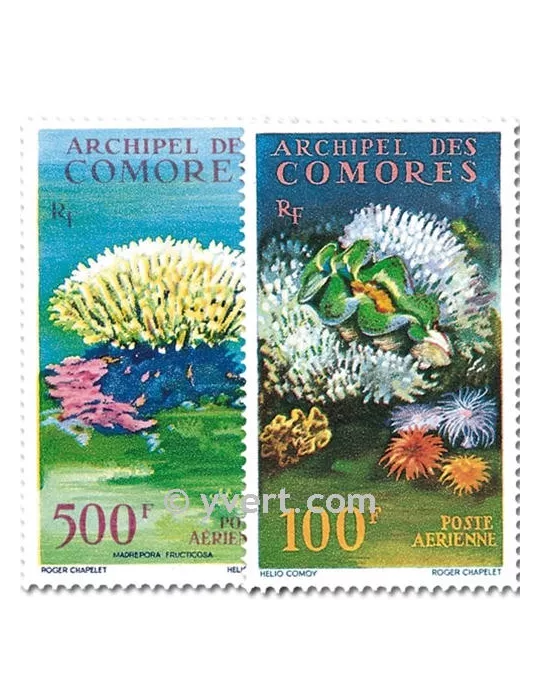 n° 5/6 -  Timbre Comores Poste aérienne