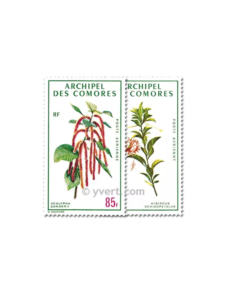 n° 37/38 -  Timbre Comores Poste aérienne