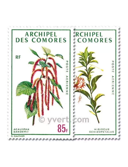 n° 37/38 -  Timbre Comores Poste aérienne