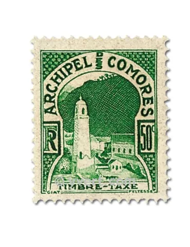n° 1/2 -  Timbre Comores Taxe
