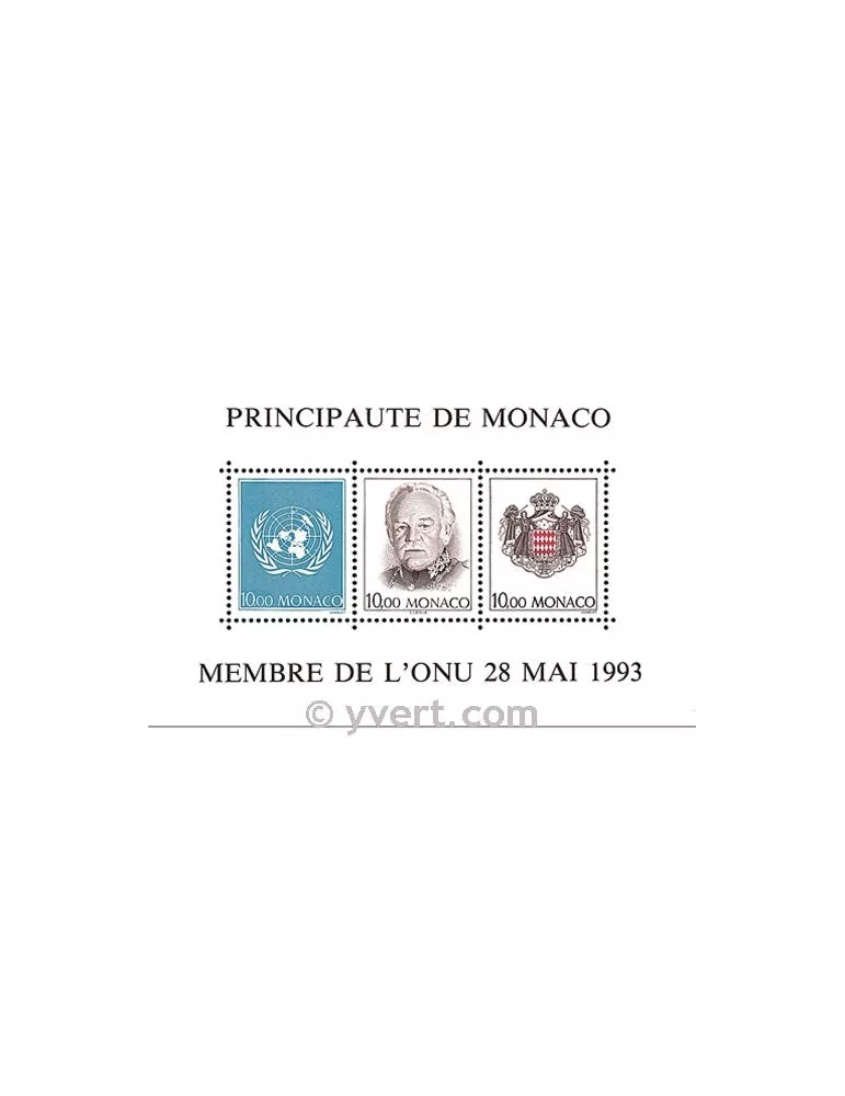 n° 62 -  Timbre Monaco Bloc et feuillets