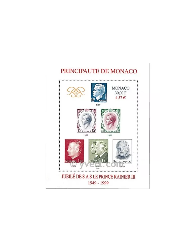 n° 83 -  Timbre Monaco Bloc et feuillets