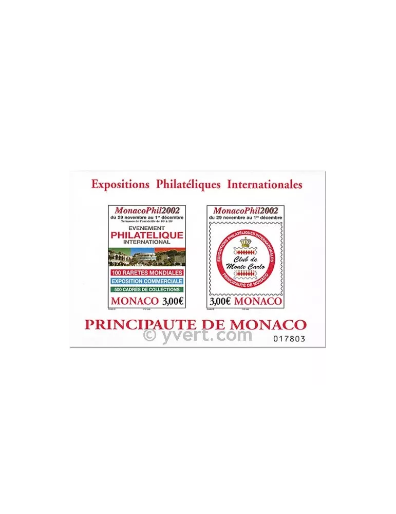 n° 88 -  Timbre Monaco Bloc et feuillets