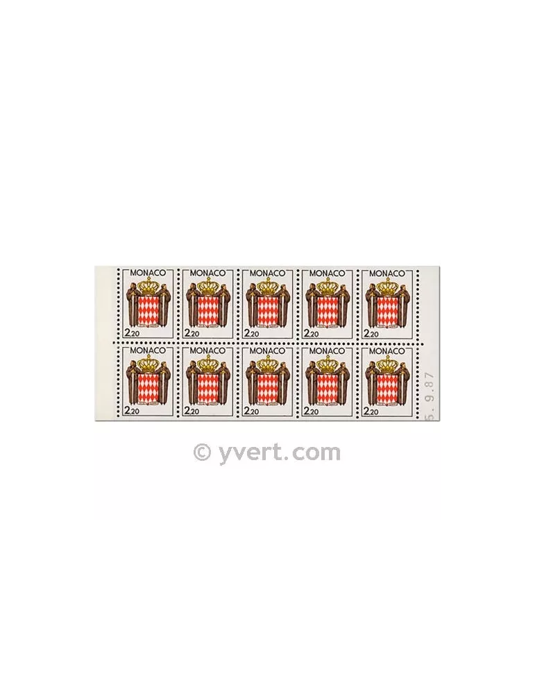 n° 1 -  Timbre Monaco Carnets