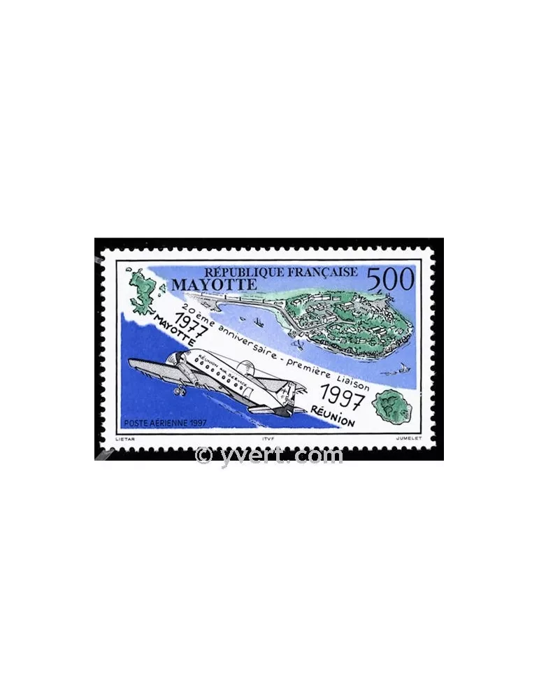 n° 2 -  Timbre Mayotte Poste aérienne