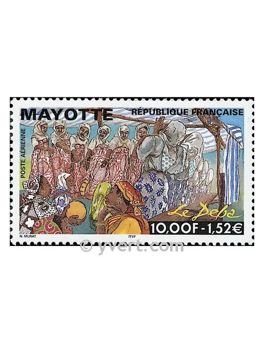 n° 4 -  Timbre Mayotte Poste aérienne