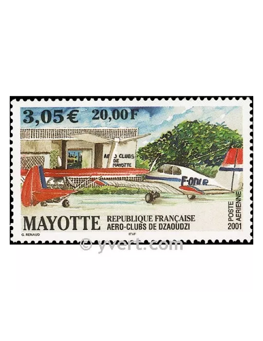 n° 5 -  Timbre Mayotte Poste aérienne