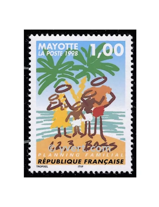 n° 54 -  Timbre Mayotte Poste