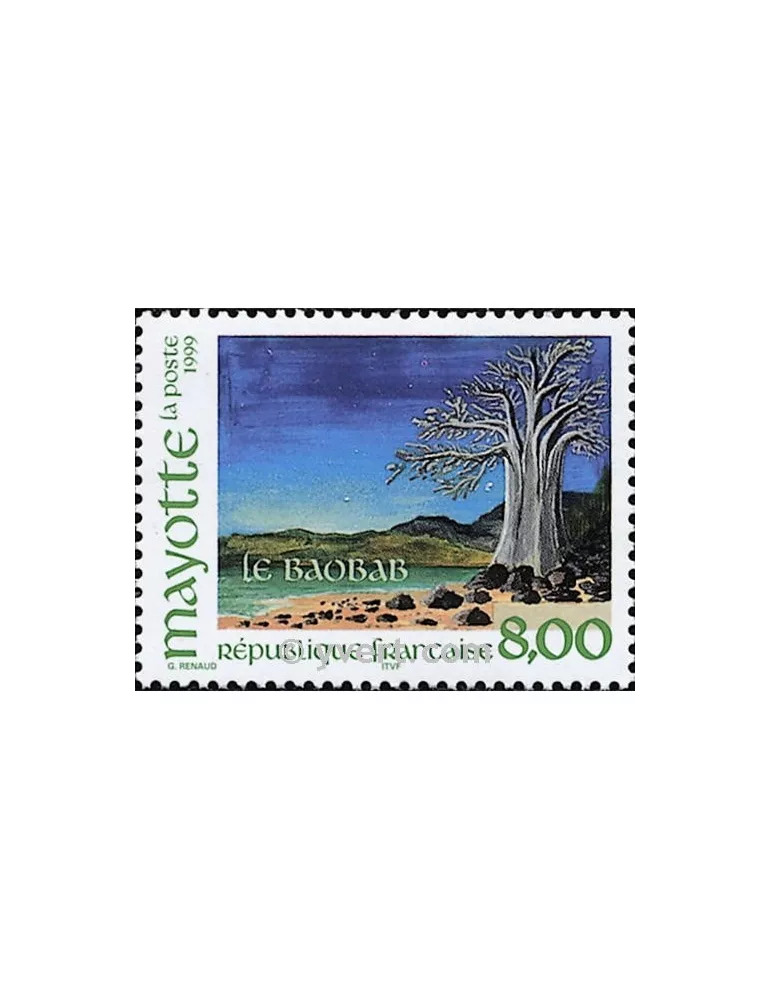 n° 75 -  Timbre Mayotte Poste