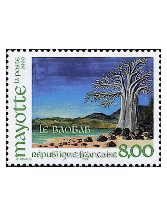 n° 75 -  Timbre Mayotte Poste