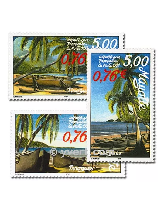 n° 76B/76D (BF 2) -  Timbre Mayotte Poste