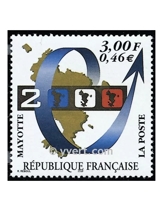 n° 80 -  Timbre Mayotte Poste