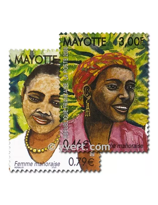 n° 85/86 (BF 3) -  Timbre Mayotte Poste