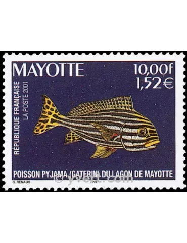 n° 102 -  Timbre Mayotte Poste