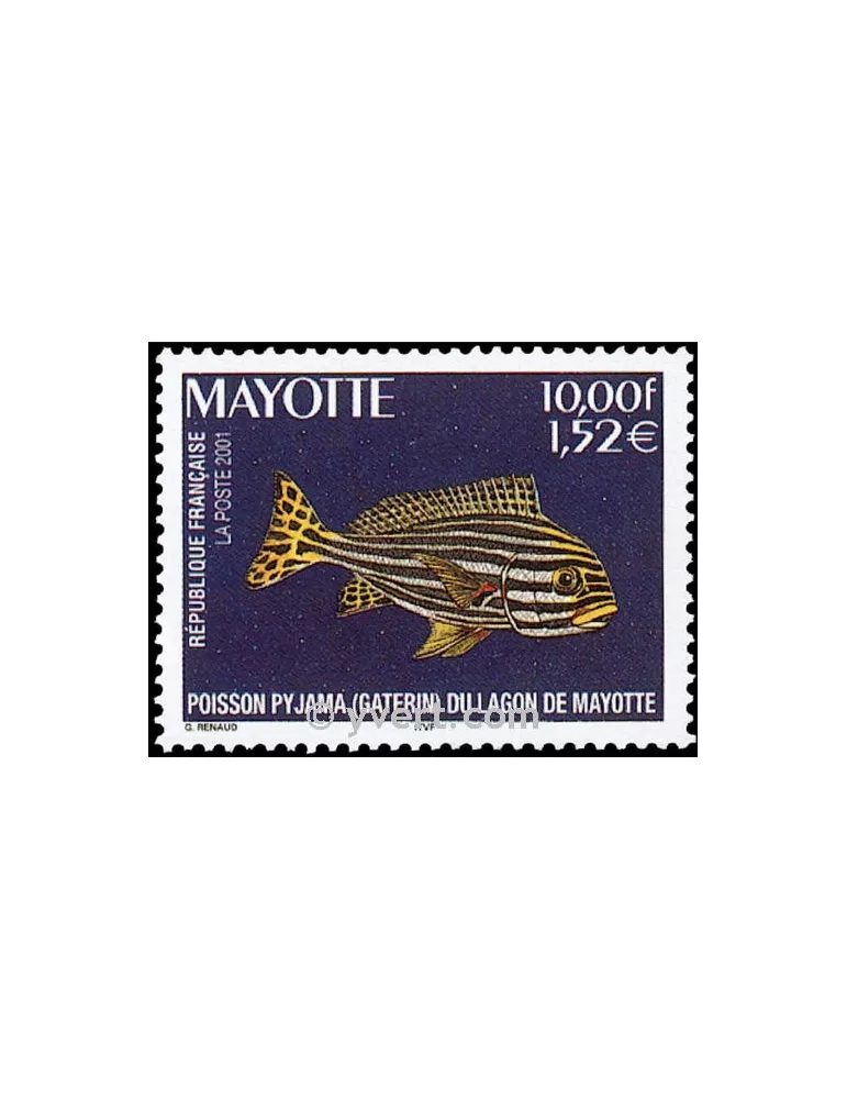 n° 102 -  Timbre Mayotte Poste