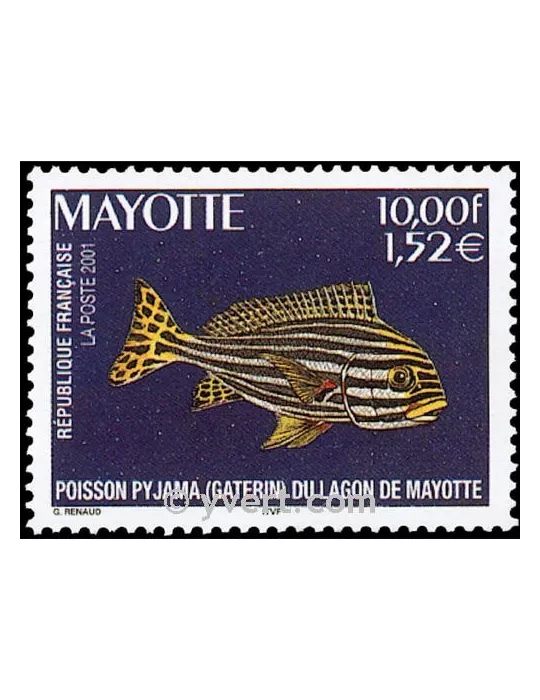 n° 102 -  Timbre Mayotte Poste