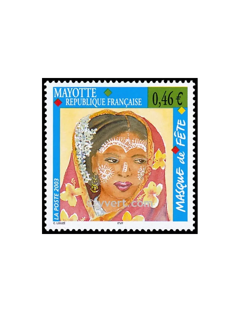 n° 142 -  Timbre Mayotte Poste